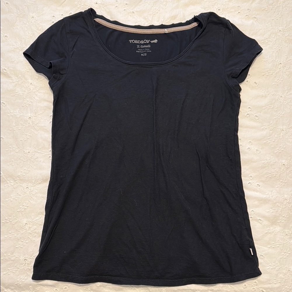Toad&Co Black Cap Sleeve Tee